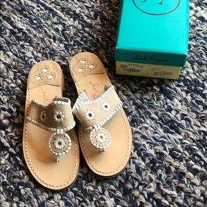 Jack Rogers Navajo Sandal camel/white EUC